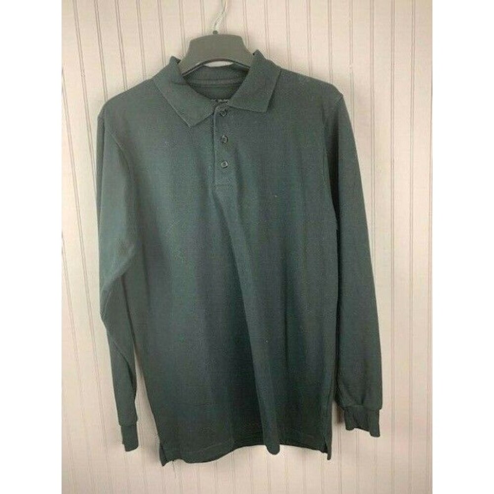 Authentic Galaxy Size Large Mens Polo Shirt Short Sleeve Uniform Long Sleeve